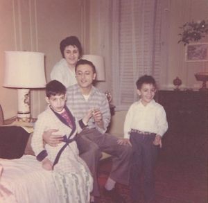 The whole family in our Brooklyn apartment