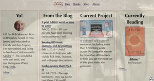 The currrent home page of this site