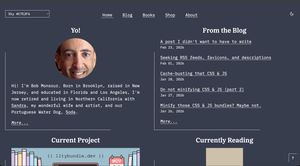 Screenshot of the new design - dark mode