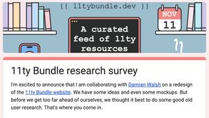 11ty Bundle website redesign survey