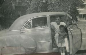 Me and my dad at his car