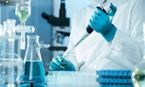 scene in a medical research laboratory